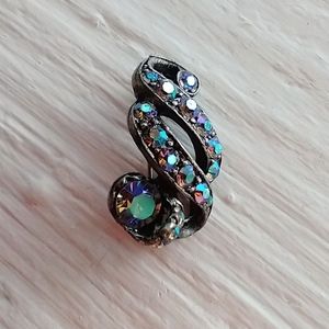 Vintage Iridescent Blue Brooch